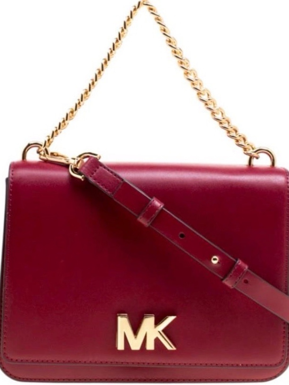 Michael Kors Mott Leather Chain Swag Shoulder Bag